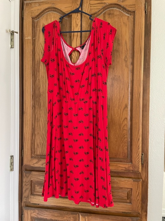 torrid Dresses & Skirts - torrid Red Tank Dress with Black Bicycle Print
